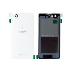 Sony Xperia Z1 Compact D5503 Battery Cover / Back Glass White + Adhesive OEM