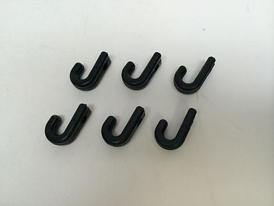 6 PCS DURABLE BLACK NYLON J HOOKS  FOR KAYAK CANOE SMALL BOATS MARINE