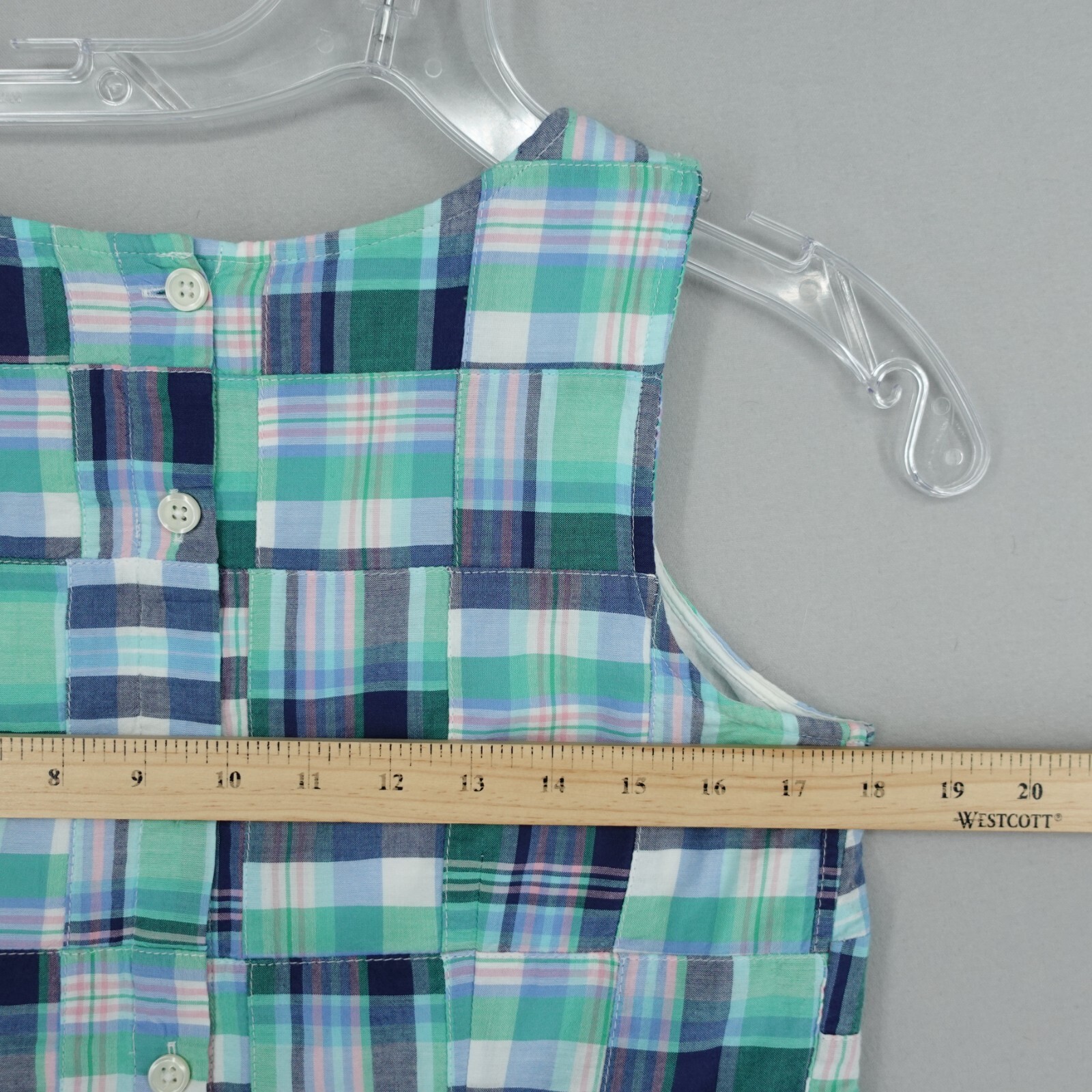 Talbots Patchwork Button Back Tank Top Womens XS … - image 8