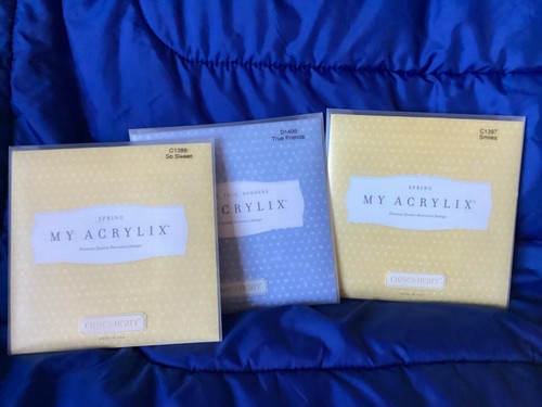 Close to my Heart Lot of 3 My Acrylix Stamp Sets - Friendship Themed Pre-owned - Picture 5 of 6