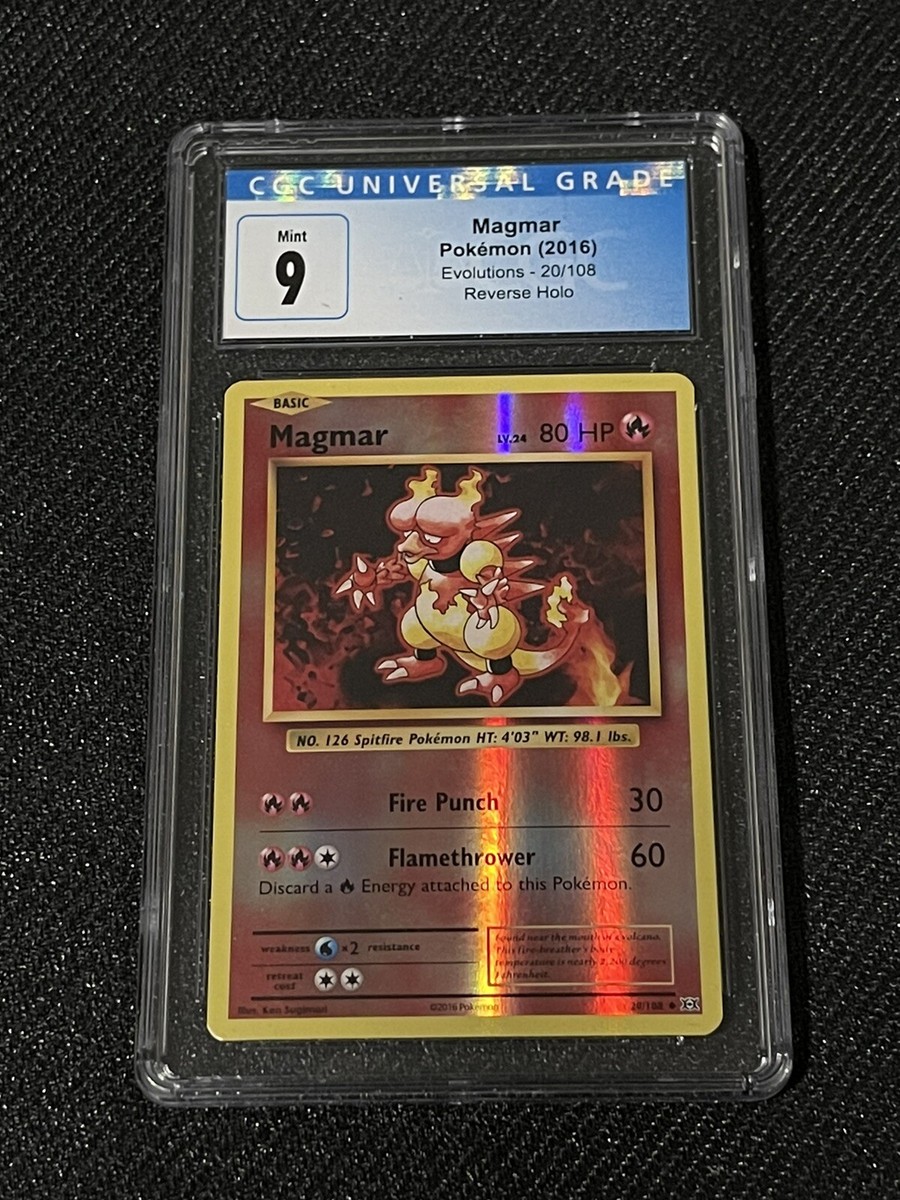 2016 Pokemon Evolutions MAGMAR Reverse Holo 20/108 CGC 9 MINT | eBay