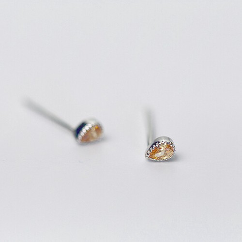 Mini Ohrstecker Tropfen Sterling Silber 925 Zirkonia Damen Ohrringe Klein - Bild 6 von 8