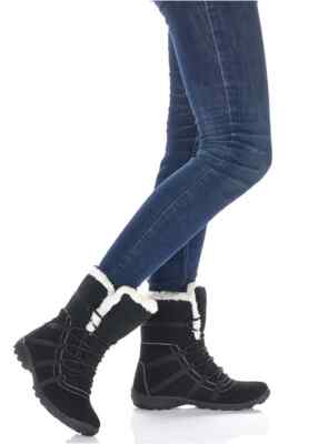 FREEMANS Winterstiefel schwarz Schnürstiefel gefüttert UK 5 (F859)