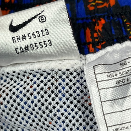 Vintage Nike Shorts Sportswear '90s Art Pattern Nylon Gym Swim Mens 2XL XXL W38 - Picture 7 of 13