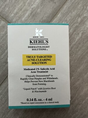 KIEHL'S Truly Targeted acne~clearing solution 0.14oz/4ml sample