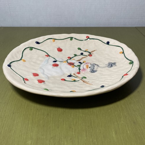 Hallmark Mitford JC Karon Snowman Christmas Lights Ceramic Cookie Plate - 第 6/8 張圖片