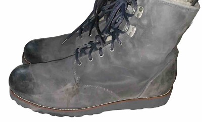 UGG Hannen TL Waterproof Leather Sheepskin Boots Grey Men’s Size 11 Lace Up Snow Men main image 4