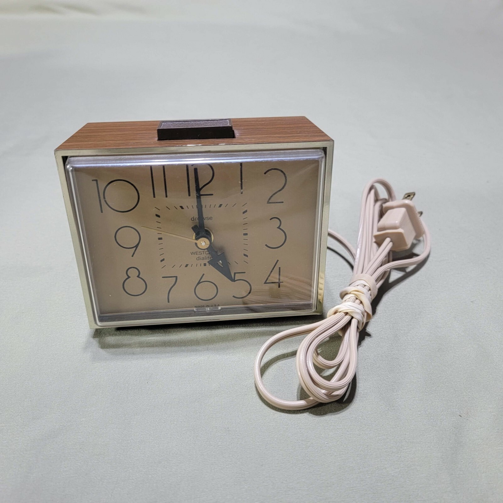 Wesclox Vintage Dunmar Drowse Dialite Alarm Clock #22194 -VERY CLEAN!!