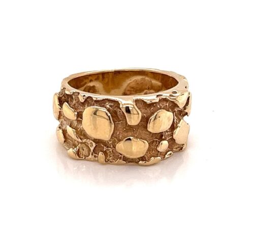 Nugget 14k Yellow Gold Ring - Afbeelding 1 van 4