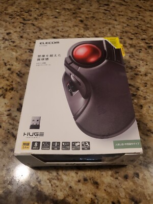 New Elecom M-HT1DRXBK trackball mouse wireless large ball 8 button black F/S