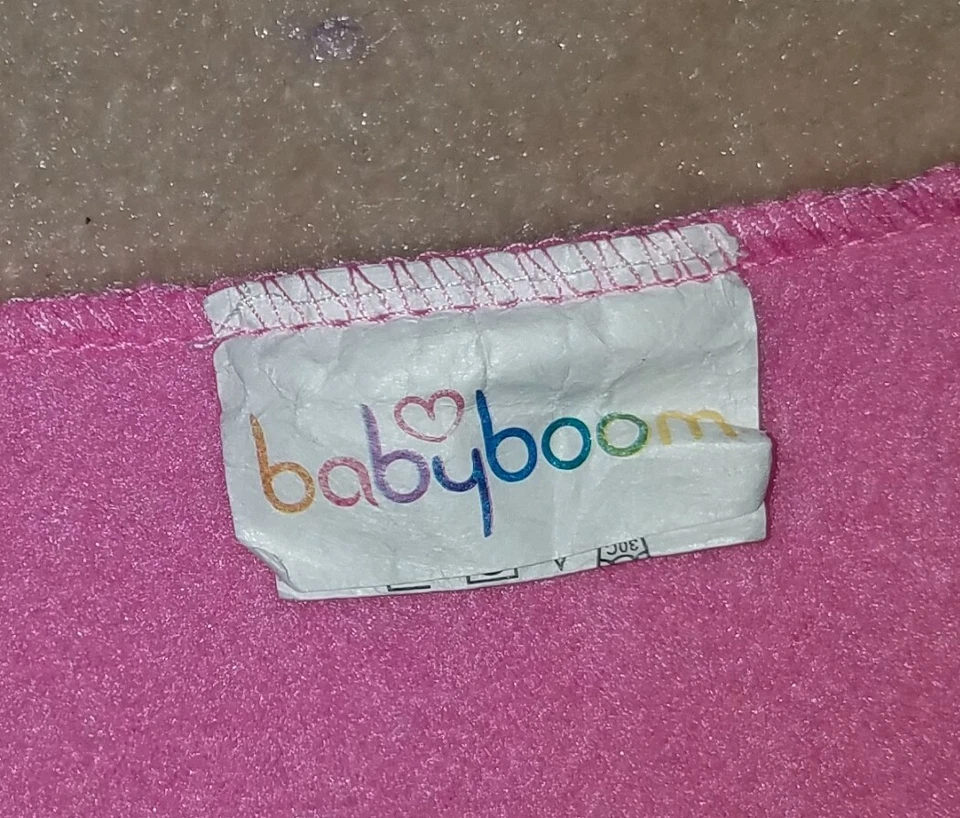 Manta polar rosa Baby Boom suave Lovey Girl lazo blanco Foto 3 de 4