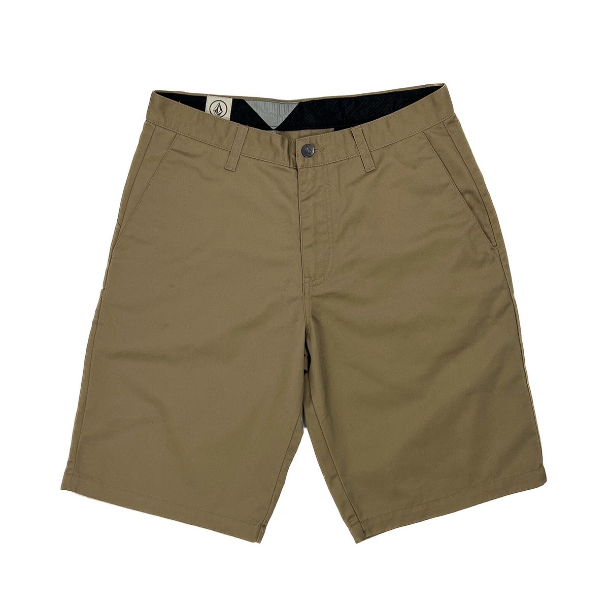 Men's Volcom Frickin Stacker Chino Shorts Modern Fit Khaki 30