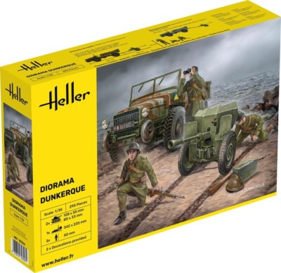 Heller Plastikbausatz Diorama Dunkerque 2. Weltkrieg Heer  1940  1:35 NEU 30326