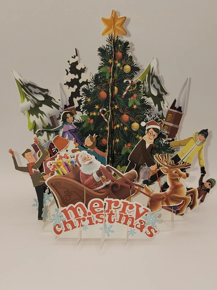 Pop Up Merry Christmas Greeting Card  #39 - Image 3 of 4