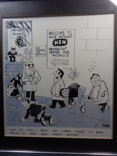 Vintage Rare Political Cartoon By Keith Waite Signed Original - Willie Whitelaw - Picture 2 of 14