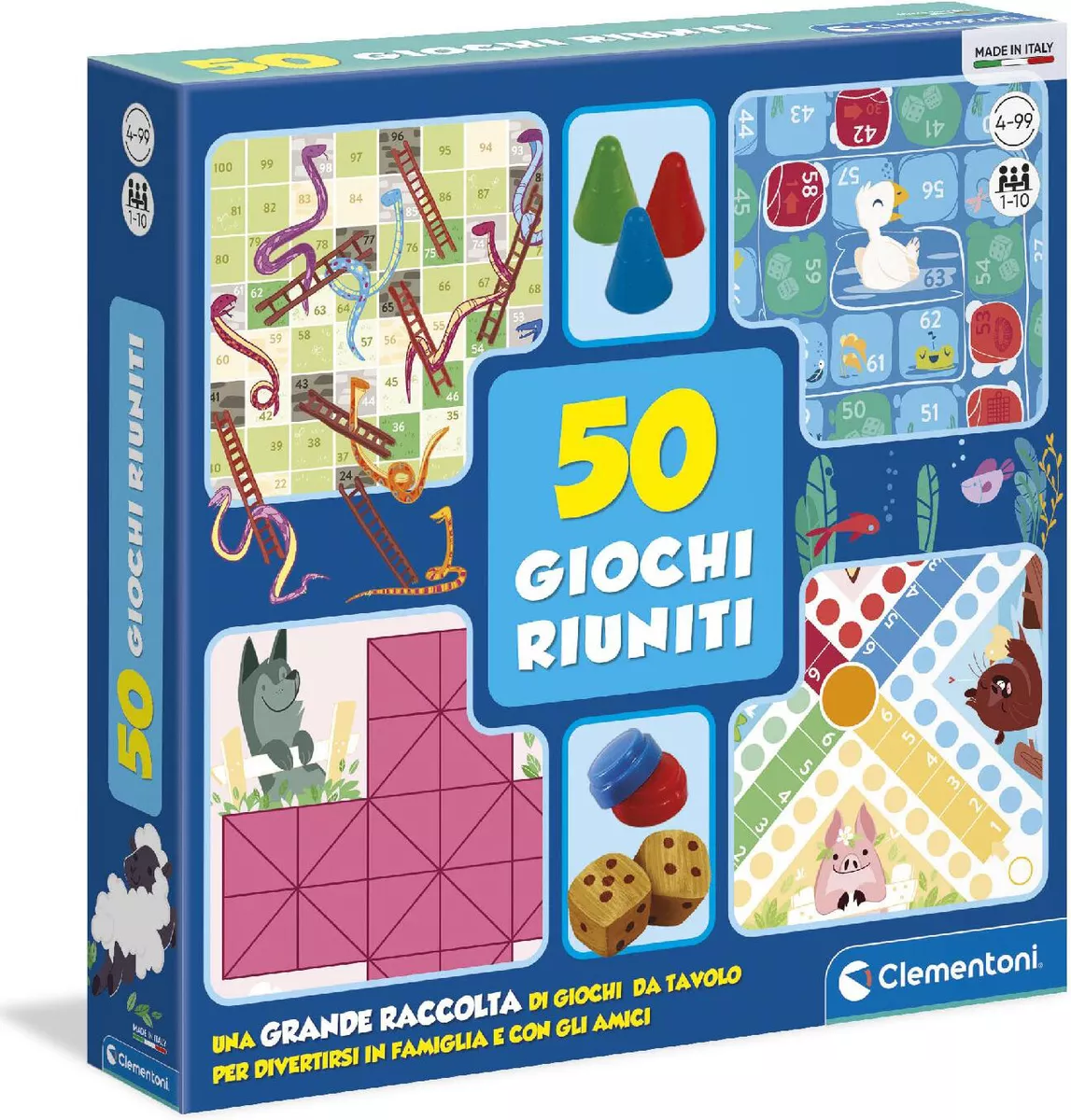 50 Giochi Riuniti Gioco da Tavolo per Bambini da 4+ Anni 12941