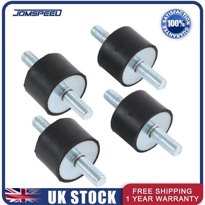 JDMSPEED 4PCS M8 Male / Male Anti Vibration Rubber Mount Car Bobbin Isolator Damper 30x20