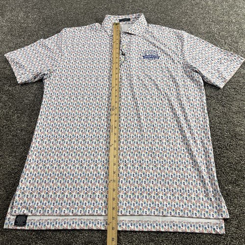 Turtleson Amateur Players Golf Mens Polo Popsicle Print While Size L New - Picture 7 of 10