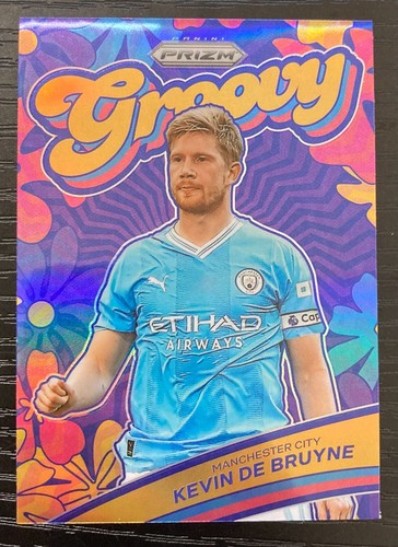 Kevin De Bruyne #1 2023 Panini Prizm Premier League Groovy card