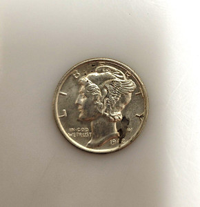 1942-S Mercury Dime BU Full Bands Ungraded Uncertified