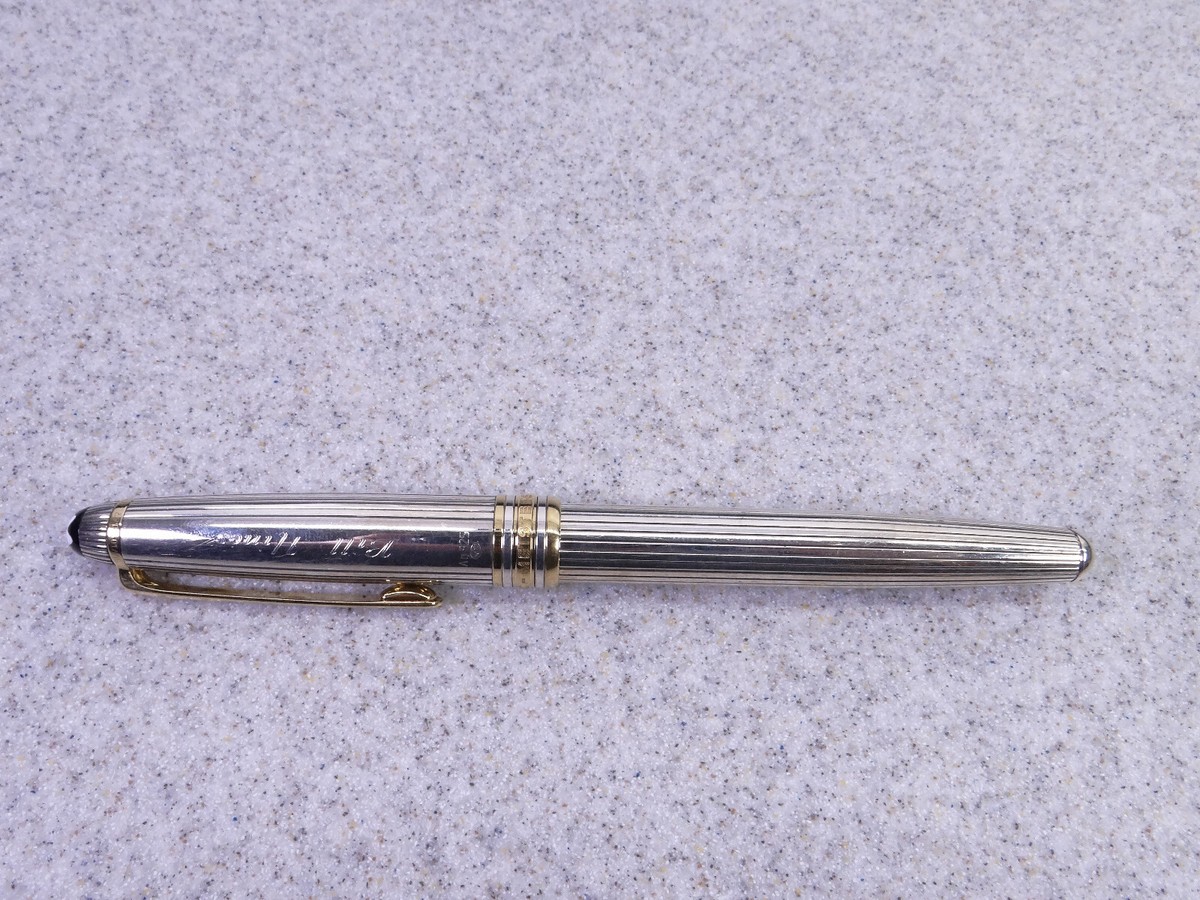 MONTBLANC Meisterstuck 万年筆 925 シルバー Montblanc Meisterstuck Two-Tone Solitaire Rollerball Pen Ag 925