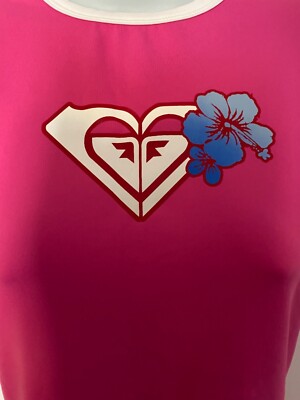 Roxy Paradise Heart of Surfing UVTECH Pink & White Logo size 12 | eBay