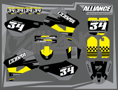 Graphics Kit for Cobra CX-50 SR (2012-2020) CX50 SR GTX SERIES YELLOW