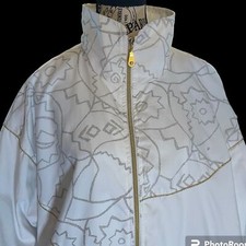Rare Find    FILA Vintage White with Gray Print  Gold Tracksuit, Women  s Size 14