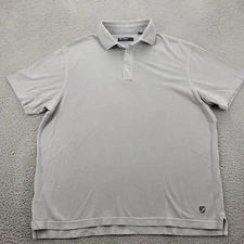 Cremieux Shirt Mens XL Gray Classics 38 Short Sleeve Casual Sports Golf Polo