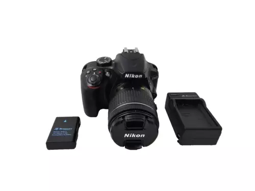 Nikon D3400 24.2MP DSLR Camera Body w/ Battery, Charger & 18-55mm DX Nikkor Lens