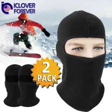 2 Pack Winter Fleece Warm Balaclava Hat Motorcycle Ski Neck Face Mask Cap Unisex
