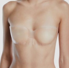 28 Fashion Forms Women's Beige Solid Silicone Skin Bandeau Bra Size Large