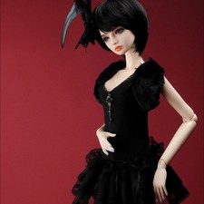 Dollmore 26" BJD girl clothes Model F - Erbe Dress Set Black 