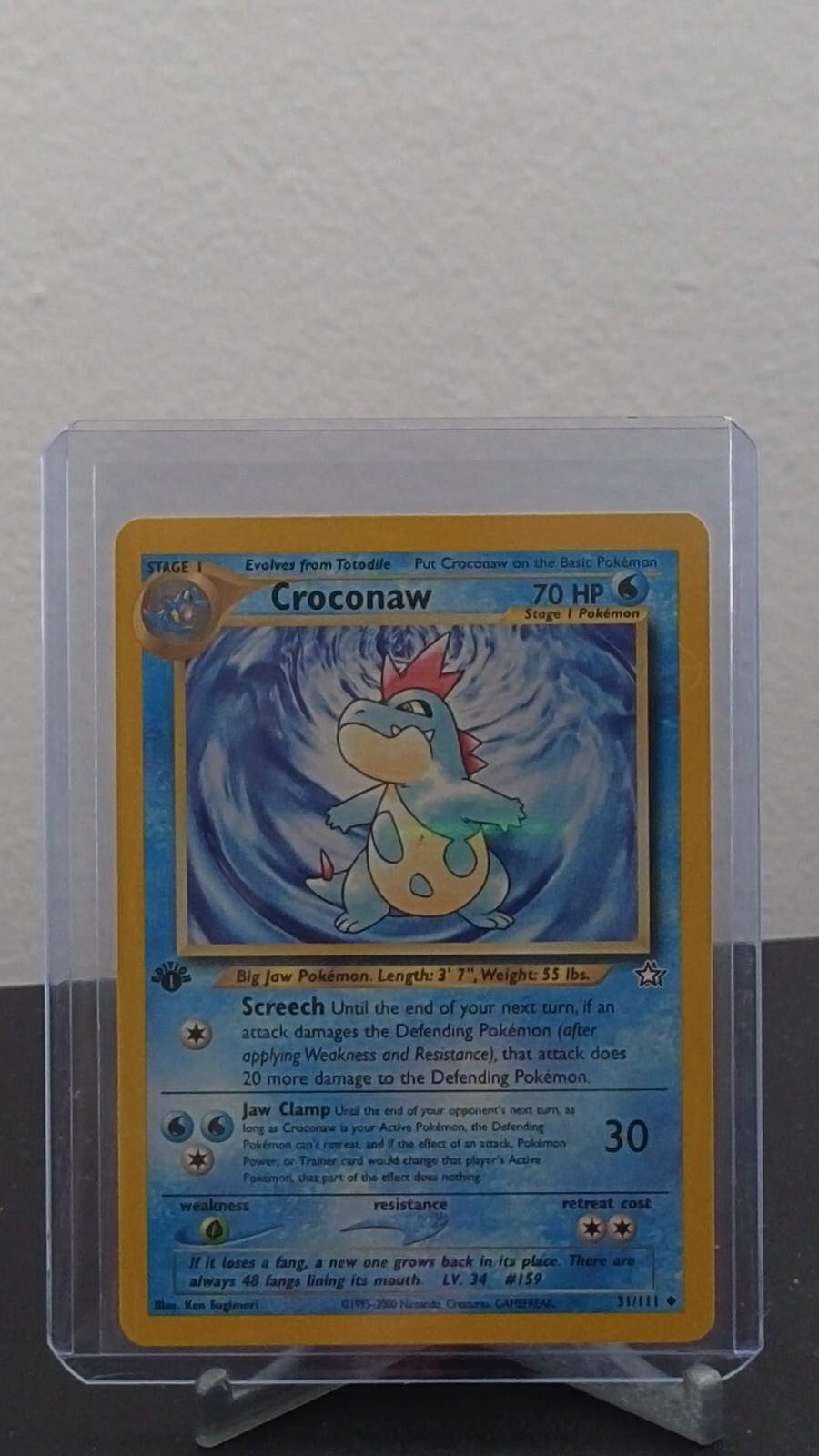 Pokemon Card Croconaw Neo Genesis 1st Edition Uncommon 31/111 Near Mint 