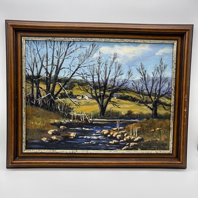 Oil Painting Landscape, Landscape With Signature 1987 - Framed, Artcolor