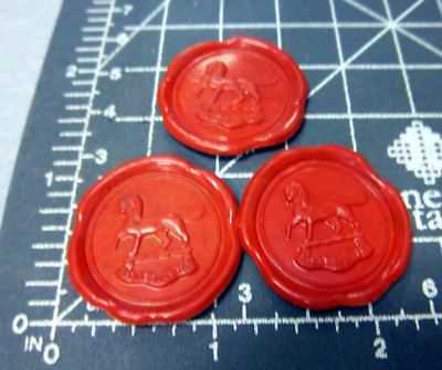 Sans Dieu Rien plastic makers mark seal (without a god in French), fun set of 3