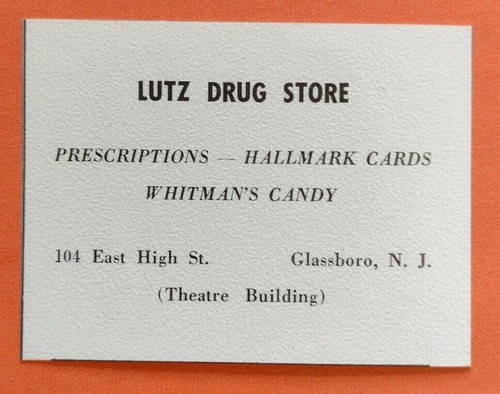 1953 Lutz Drug Store Advertisement Glassboro, New Jersey - 第 1/1 張圖片