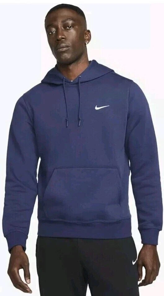 Nike Sportswear Club Fleece Solo Swoosh Pullover Medium Navy Sz M XL 611457-410