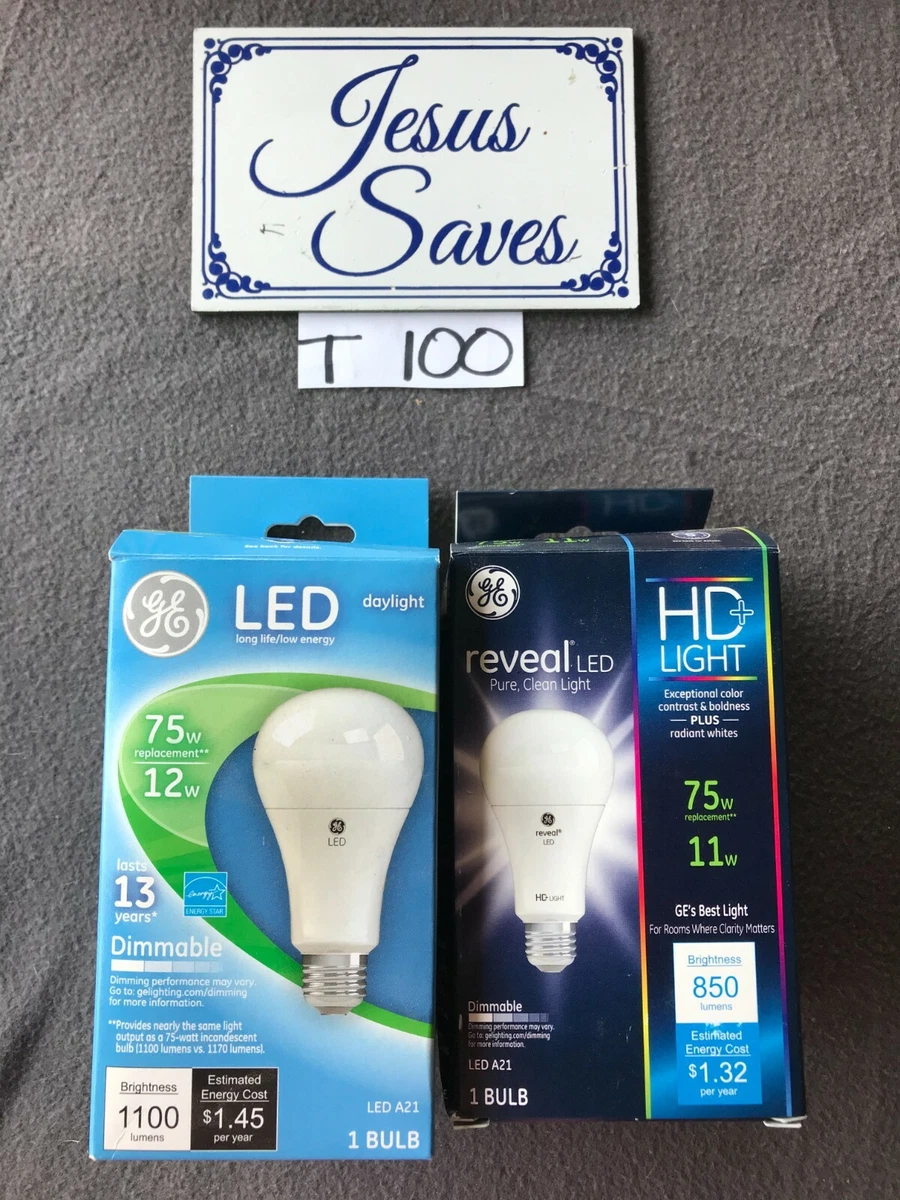 Ge reveal 75 watt on sale incandescent bulb