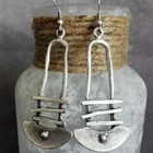Boho Stair Retro Pendant Earrings Vintage Fashion Silvery Unique Women Jewelry