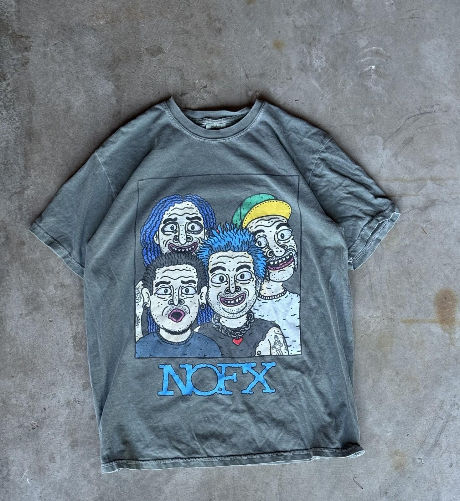Vintage Y2K NOFX T-Shirt Large Final Tour Cities Punk Band L