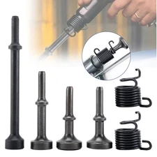 6*Smoothing Pneumatic Air Hammer Bit Set 40Cr Steel Pneumatic Chisel Bits+Spring