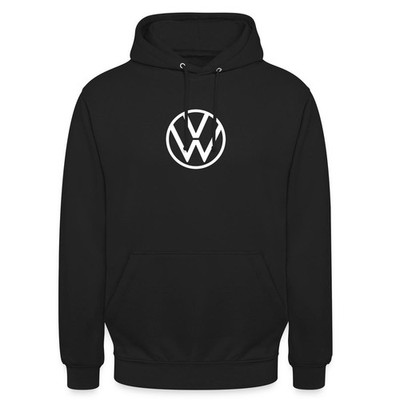 Volkswagen Weißes Klassisches VW Logo Unisex Hoodie
