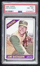 1966 Topps Jim Dickson #201 PSA 8 2d2