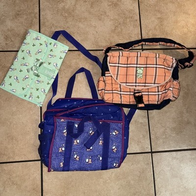 Vintage 90 s Diaper Bag s and Changing Pad Lot of 3 (Teddy Bears & Peter Rabbit)