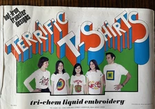 Tri Chem Terrific T-shirts 1974 Groovy Hippie Hot Transfer Book  Nosta