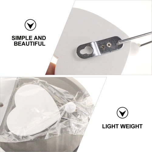 5 Pcs Heart-shaped Hook Decorations White Decorative Hooks Hearts Wall - Picture 11 of 12