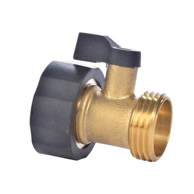 3/4'' Brass Garden Hose Shut Off Valve,1-Way Restricted-Flow Water Shut-Off