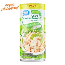 Great Value Chunk Chicken Breast, 12.5 oz Can (4 Pack)