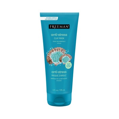 Freeman Anti-Stress Clay Facial Mask with Dead Sea Minerals, Balancing and